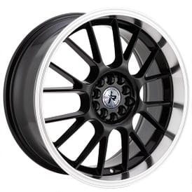 18" Impact Racing Wheels 508 Gloss Black with Machined Lip Rims