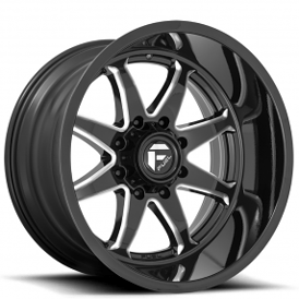 20" Fuel Wheels D749 Hammer Gloss Black Milled Off-Road Rims 
