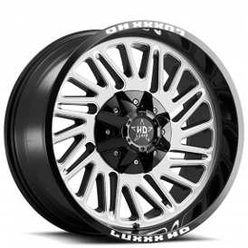 22" Luxxx HD Wheels LHD19 Gloss Black Machined Off-Road Rims