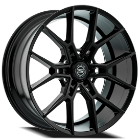 24" Select Precision Alloys Wheels S102 Alpine Satin Black 6-Lug Rims 