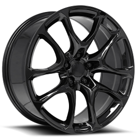 22" Dodge Durango SRT Wheels FR 551F Gloss Black Flow Formed OEM Replica Rims