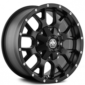 20" Mayhem Wheels 8015 Warrior Matte Black Off-Road Rims 
