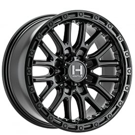 17" Hostile Wheels H135 Ridgecrest Satin Black Off-Road Rims