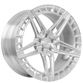 22" Staggered Lexani Forged Wheels LF-Euro Sport M-Carrera Brushed Silver Monoblock Forged Rims