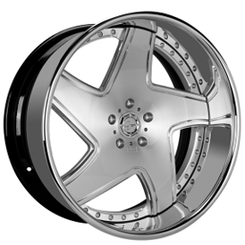 20" Lexani Forged Wheels LF-768 Dawn Brushed Silver Face with Chrome Lip Rims