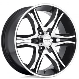 16" American Racing Wheels Modern AR893 Mainline Gloss Black Machined Off-Road Rims 