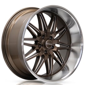 20" Corsart Wheels R509 Alcatraz Matte Bronze Milled with Diamond Cut Lip Rims 