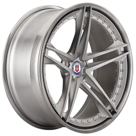 20" Staggered HRE Wheels S207 Frozen Dark Clear Center with Brushed Dark Clear Outer and Inner Forged Rims