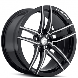 24" Forgiato Wheels Vizzo-M Black Milled Forged Rims 