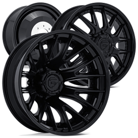 24" Fuel Wheels D406 Catalyst Dually Matte Black with Gloss Black Lip Off-Road Fusion Forged Rims