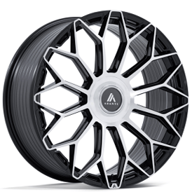 22" Asanti Wheels AB051 Envoy Gloss Black with Machined Face Flow Formed Rims
