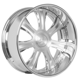 21" Lexani Forged Wheels LF-799 Spectre-XL Brushed Silver Face with Chrome Lip Rims