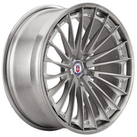 24" HRE Wheels S209 Frozen Dark Clear Center with Brushed Dark Clear Outer and Inner Forged Rims