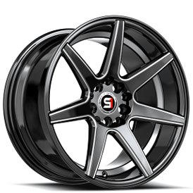 18" SPEC-1 Wheels SP-73 Gloss Black Milled with Undercut Rims 