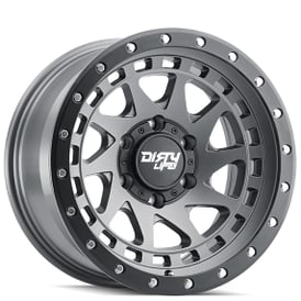 17" Dirty Life Wheels Enigma Pro 9311 Satin Graphite with Black Lip Off-Road Rims