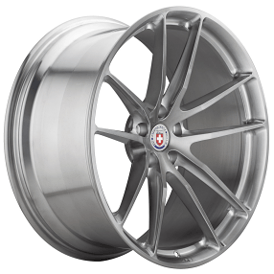 20" Staggered HRE Wheels P104 Brushed Dark Clear Monoblock Forged Rims