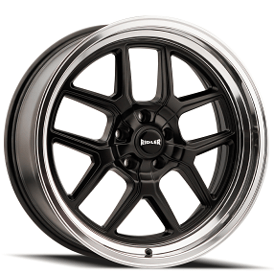 17" Ridler Wheels 610 Matte Black with Polished Lip Rims