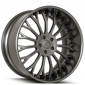 24" Forgiato Wheels NB6 Dark Gunmetal Metallic Forged Rims