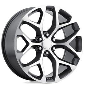 24" Performance Replicas Wheels PR176 Gunmetal Machined Rims