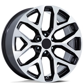 20" Performance Replicas Wheels PR177 Gloss Black with Machined Face Rims