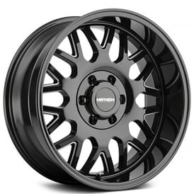 20" Mayhem Wheels 8110 Tripwire Black with Milled Spokes Off-Road Rims 