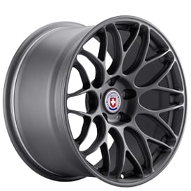 20" Staggered HRE Wheels RC100 Satin Charcoal Monoblock Forged Rims