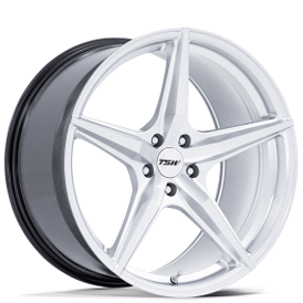 18" Staggered TW007 Esprit Hyper Silver with Machined Face Flow Formed Rims