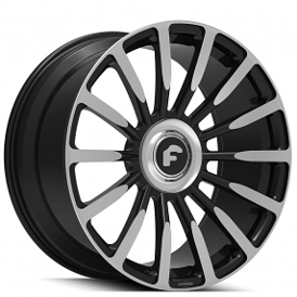 22" Forgiato Wheels Piatto-M Black Machined XL Floating Cap Forged Rims