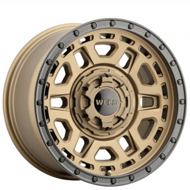 20" Weld Off-Road Wheels Crux W120 Satin Bronze with Satin Black Ring Rotary Forged Rims