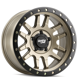17" Dirty Life Wheels Canyon Pro 9309 Satin Gold with Black Lip Off-Road Rims