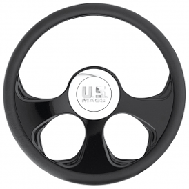 U.S. Mags Custom Steering Wheel Templar Half-Cut Black