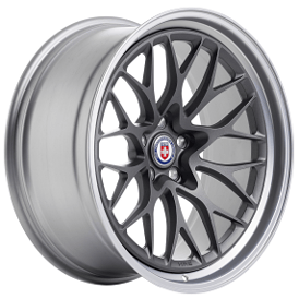 22" HRE Wheels 520 Satin Charcoal with Frozen Polished Clear Barrel Forged Rims
