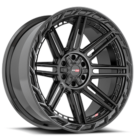 24" Vortek Off-Road VRP-501 Turbo Gloss Black Rims   