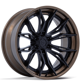 20" Fuel Wheels FC404 Mutiny Matte Black with Gloss Bronze Lip 6-Lug Off-Road Fusion Forged Rims