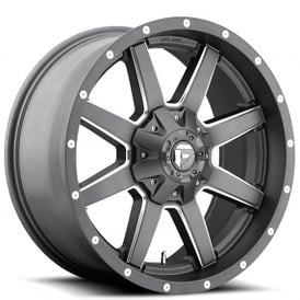 20" Fuel Wheels D542 Maverick Grey Milled Spoke Off-Road Rims 