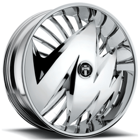 26" Dub Forged Wheels S606 Ragged Chrome Skirt Rims