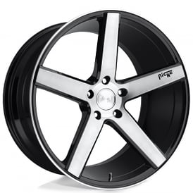 20" Niche Wheels M124 Milan Brushed Gloss Black Rims 