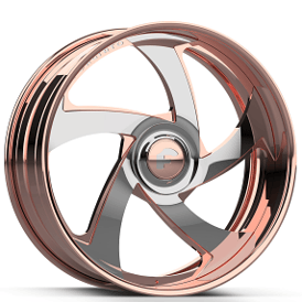 21" Forgiato Wheels SR01 Rose Gold over Chrome Accents XL Floating Cap Forged Rims 