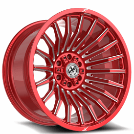 20" XF Off-Road Wheels XF-231 Anodized Red with Milled Rims  