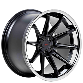 22" Ferrada Wheels CM2 Custom Matte Black with Chrome Lip Rims