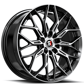 18" SPEC-1 Wheels SP-57 Gloss Black with Machined Rims 