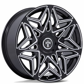 24" Dub Wheels Anomaly DC274 Gloss Black Milled Rims
