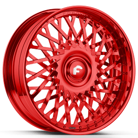 22" Forgiato Wheels Tessutto Candy Red XL Floating Cap Forged Rims