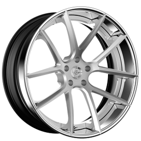 21" Lexani Forged Wheels LZ-118 Brushed Silver Face with Chrome Lip Rims