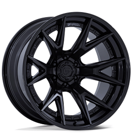 20" Fuel Wheels FC402 Catalyst Matte Black with Gloss Black Lip 6-Lug Off-Road Fusion Forged Rims