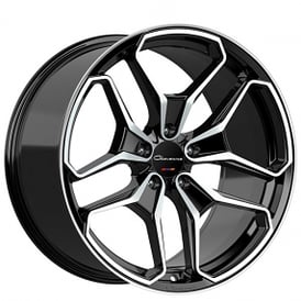 20" Giovanna Wheels Huraneo Gloss Black with Machined Face Rims 