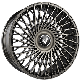 24" Vertini Wheels VL-2 Brushed Dual Gunmetal Floating Cap Flow Formed Rims 