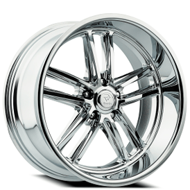 20" Resto Wheel Co R103 Maverick Milled Window and Chrome Plated Rims  