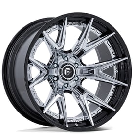 20" Fuel Wheels FC402 Catalyst Chrome with Gloss Black Lip Off-Road Fusion Forged Rims