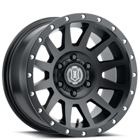 20" ICON Alloys Wheels Compression Satin Black Off-Road Rims